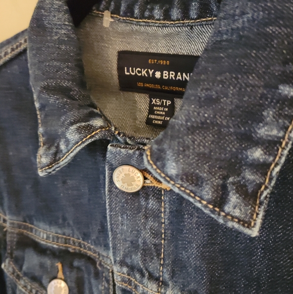 Lucky Brand The Tomboy Jean Jacket Dark Wash Vintage Denim NWOT *sz XS* - Picture 4 of 16